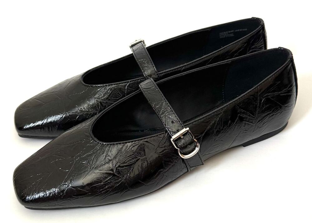 Katy Perry The Evie Mary Jane Flats Shoes Black Size 9.5 NEW